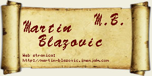 Martin Blažović vizit kartica
